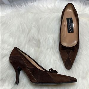 Ernesto Esposito Brown Suede Heels Size 36.5/6